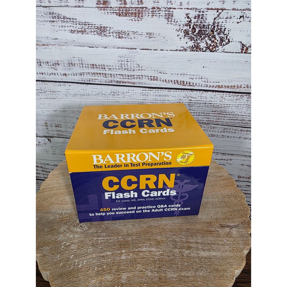Barron's CCRN Flash Card 450 Review Q&A Adult Critical Care RN Exam Prep